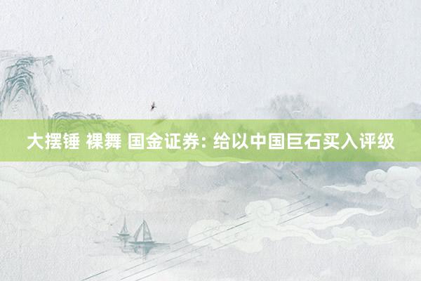 大摆锤 裸舞 国金证券: 给以中国巨石买入评级